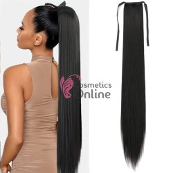 Extensie de par coada dreapta cu snur si pini 85 cm Cod D13-285 Brunet Natural